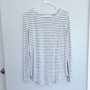 Banana Republic Striped Long Sleeve Women's Top with Tied Back
